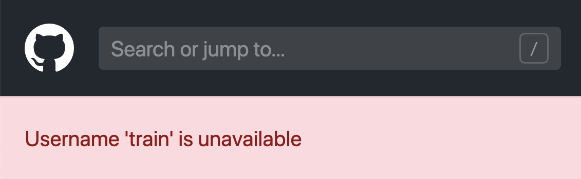 Username is unavailable